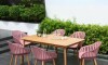 Juego de Jardin 6 sillas y Mesa - Nassau Rosa