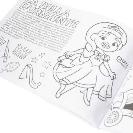 Libro para Colorear Chau Pantalla Cuentos Clasicos