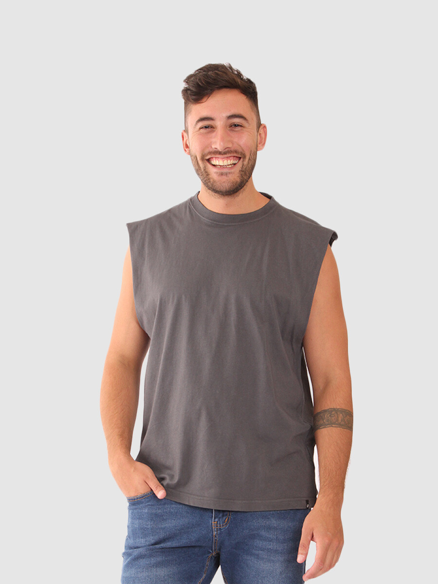 Musculosa Oversize - Gris Oscuro 