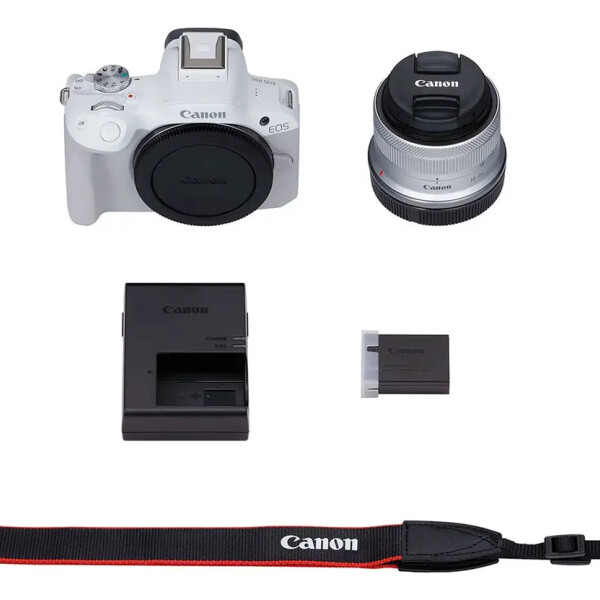 Cámara Mirrorless Canon Eos R50 Con Lente 18-45mm Blanca CAMARA CANON EOS R50 18-45MM