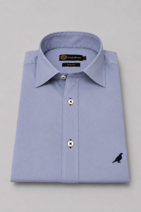 Camisa Cotton Twill Slim Fit Steel