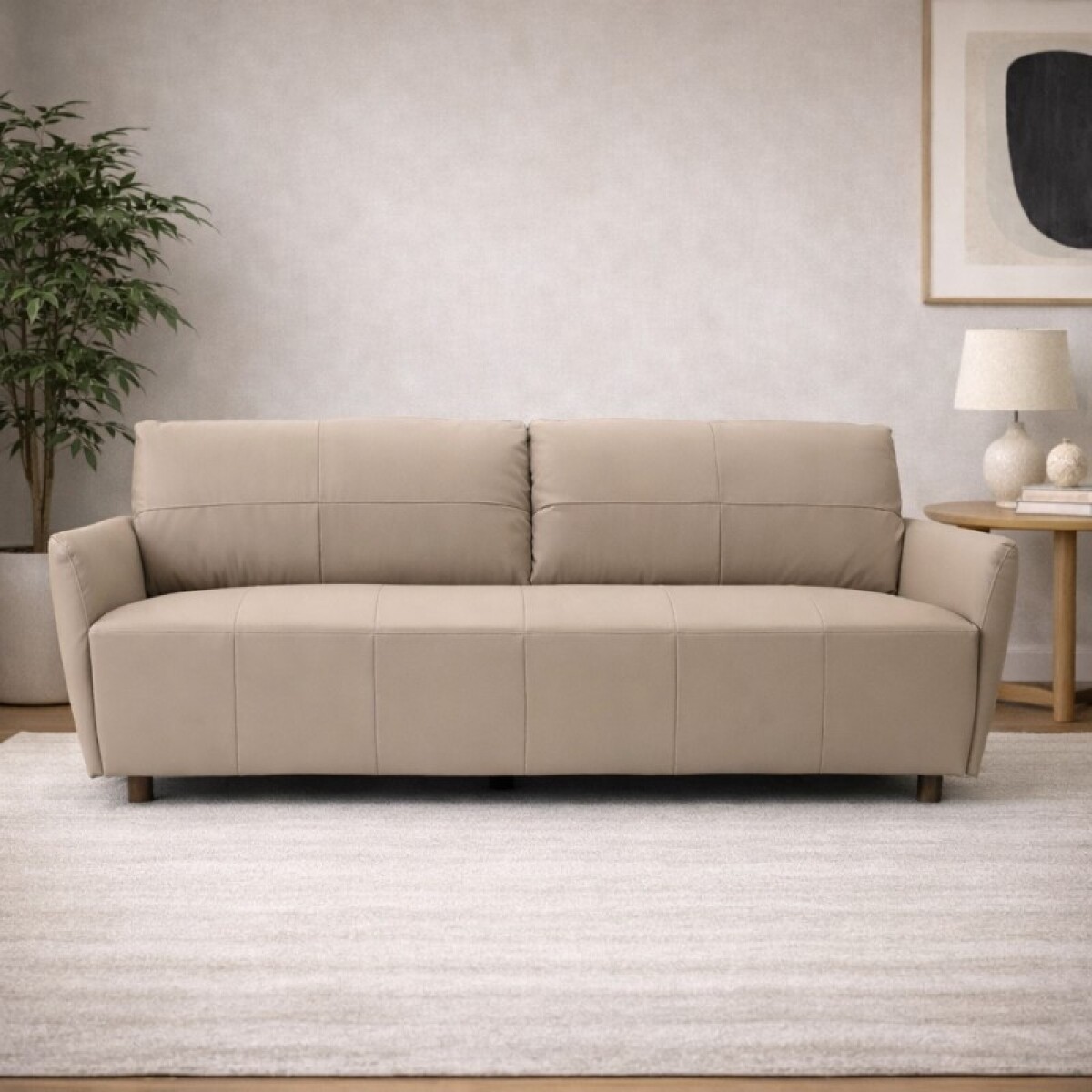 Sillón Cuero Teruel 3 Cuerpos Duna 