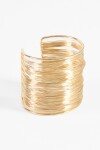 Pulsera rigida regulable vueltas dorado