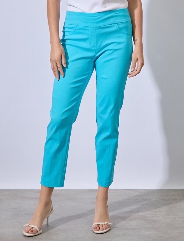 Pantalon Pretina Ancha TURQUESA