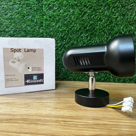 [OUTLET] Aplique Spot de Hierro para Lámpara E27 hasta 100W Color Negro Rimontti [OUTLET] Aplique Spot de Hierro para Lámpara E27 hasta 100W Color Negro Rimontti