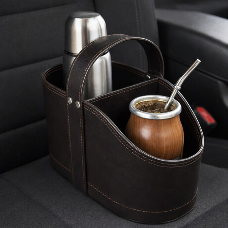 Matera para Auto con Manija de Eco Cuero Marron