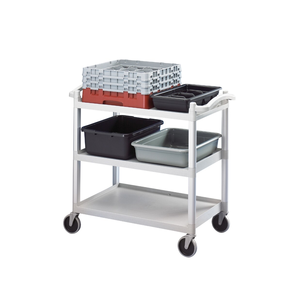 Carro 3 Estantes 180 kg Gris Moteado 