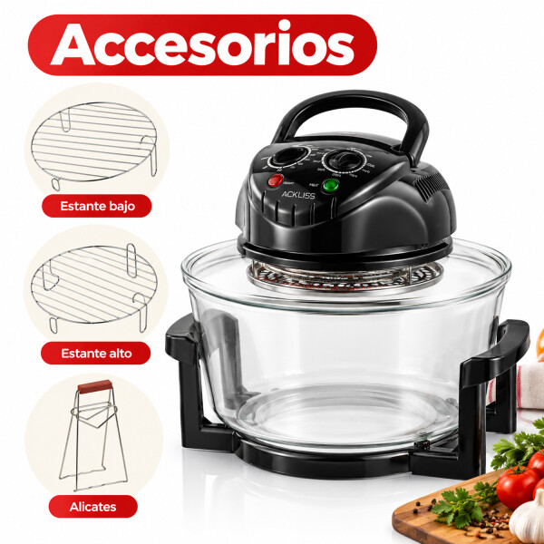 Freidora De Aire Halógena Ackiliss 12 L 3500 W Acl-65302 FREIDORA SIN ACEITE ACKILISS 12L AC65302