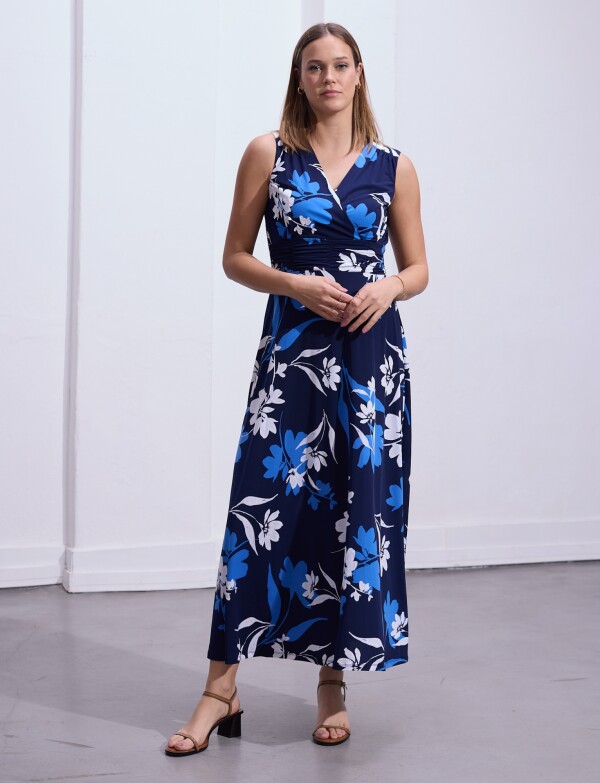 Vestido Maxi Flores AZUL/MULTI