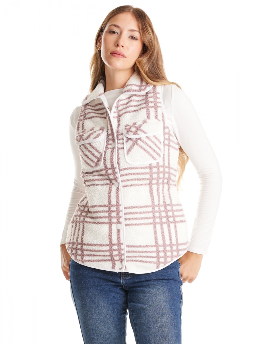 Chaleco Abrigo Rever - Crudo/multi 