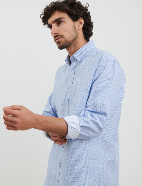 012546 CAMISA HARRINGTON LABEL Blanco/azul