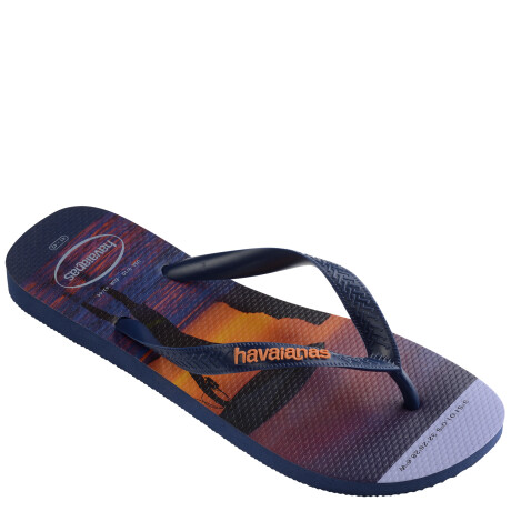 Sandalia de Hombre Havaianas Hype Azul Marino - Anaranjado - Rosado