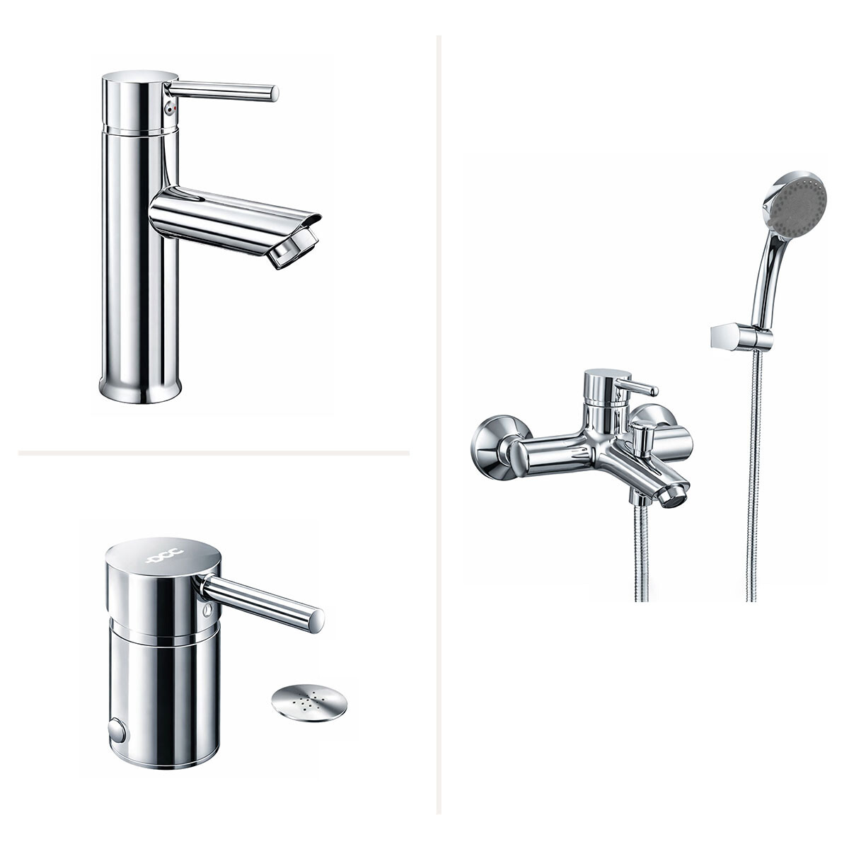 Juegos De Griferia Monocomando Brillo Deerfield 