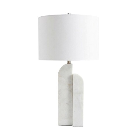 LAMPARA BLANCO C/BASE MARMOL BLANCO P/MESA Unica