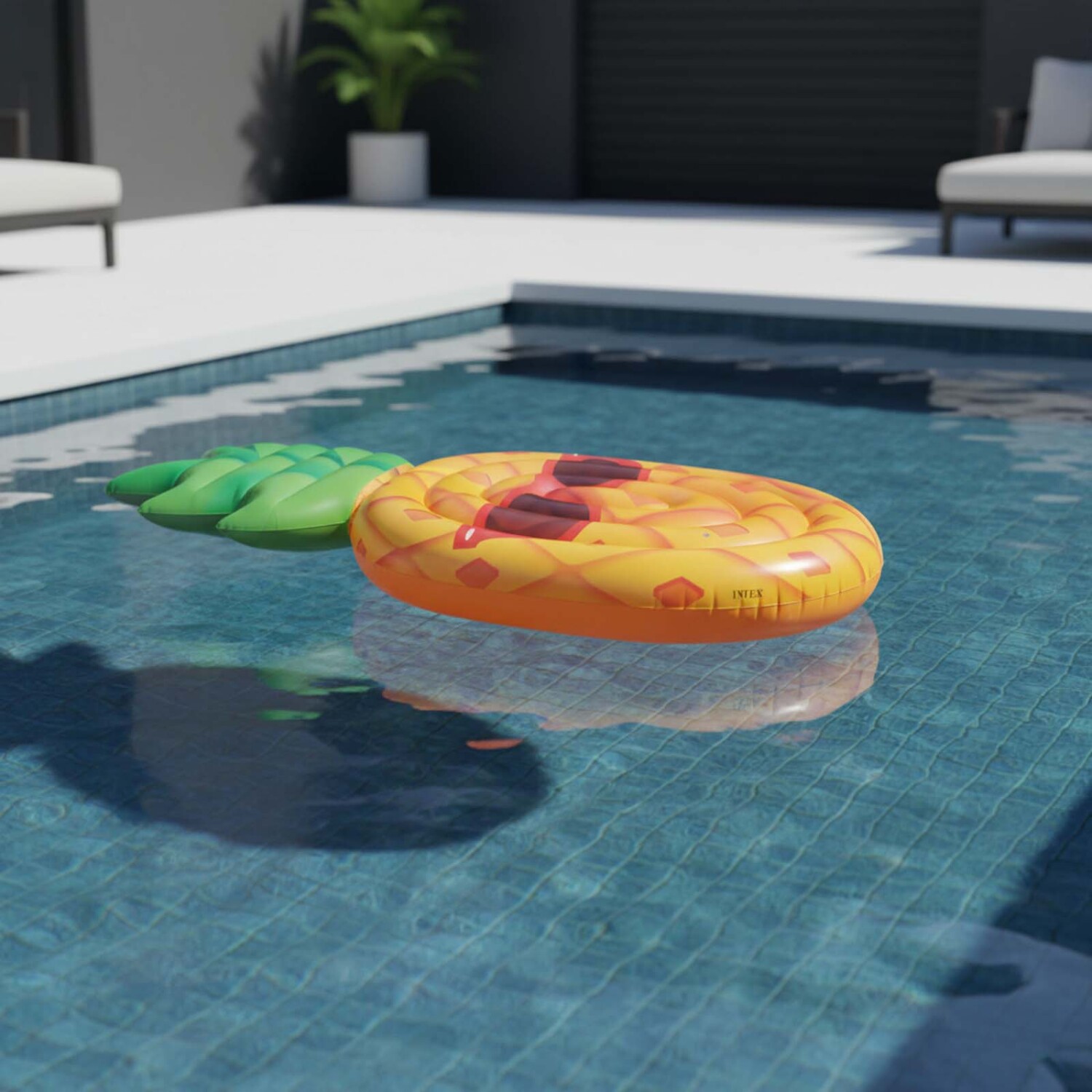 Colchoneta Inflable Pvc Multicolor Piña — Divino