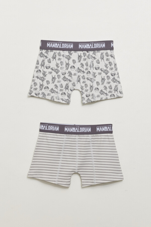Pack x2 boxer Mandalorian Gris