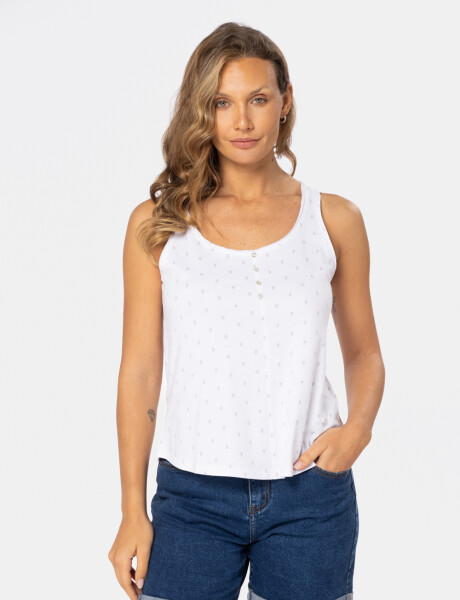 MUSCULOSA ESTAMPADA Blanco