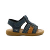 Angus Sandalia Niño 3 Tiras C/ Pulsera Y Velcro Marino-camel