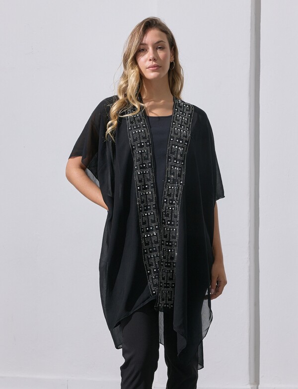 Kimono Noche NEGRO/PLATEADO