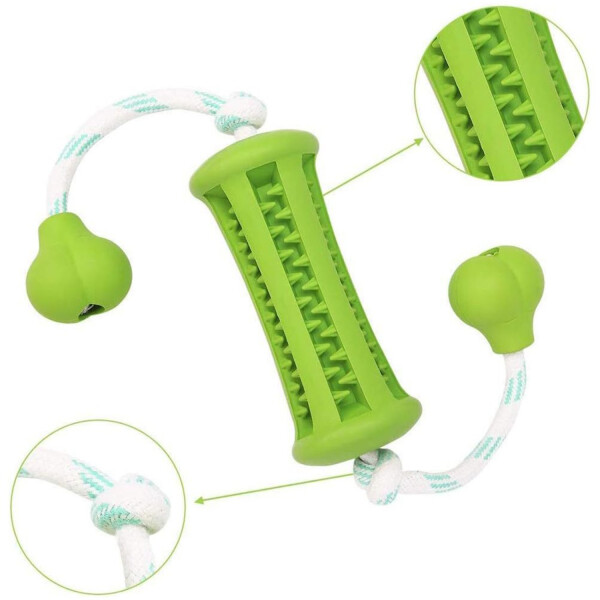 Juguete Perro Masticable Mordillo Mordedor Limpieza Dental Variante Color Verde