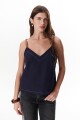 MUSCULOSA LINO ART AZUL