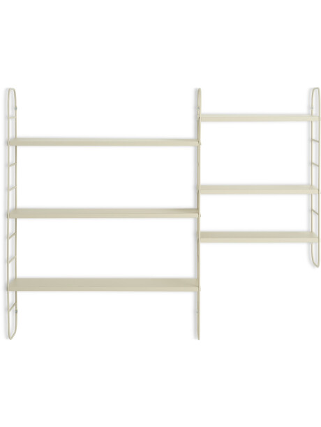 Estante pared VANDRUP 6 estantes regulable beige Estante pared VANDRUP 6 estantes regulable beige