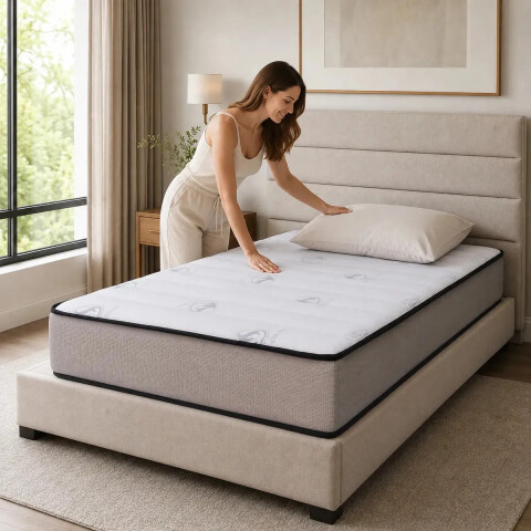 Colchon MEGA DENSIDAD Espuma Ortopédico 1y1/2 Plaza - 110 cm