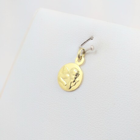 Medalla religiosa de oro 18ktes, Ángel Rafael, diámetro 10mm. Medalla religiosa de oro 18ktes, Ángel Rafael, diámetro 10mm.