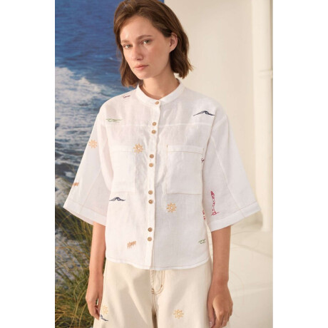 Camisa Ala Detail Blanco