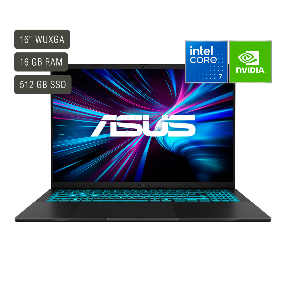 Notebook Gamer Asus V16 16'' Core 7 16GB 512GB W11 RTX3050 