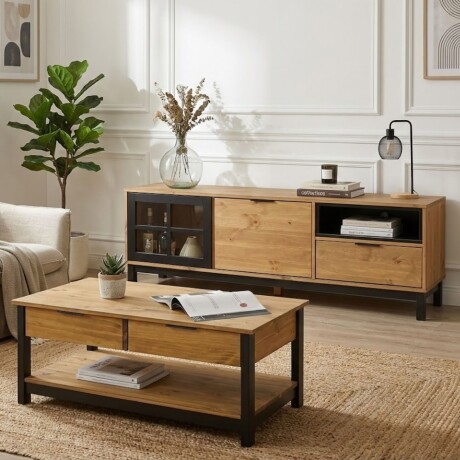 Promo Rack de tv + mesa de living Linea Denise Promo Rack de tv + mesa de living Linea Denise