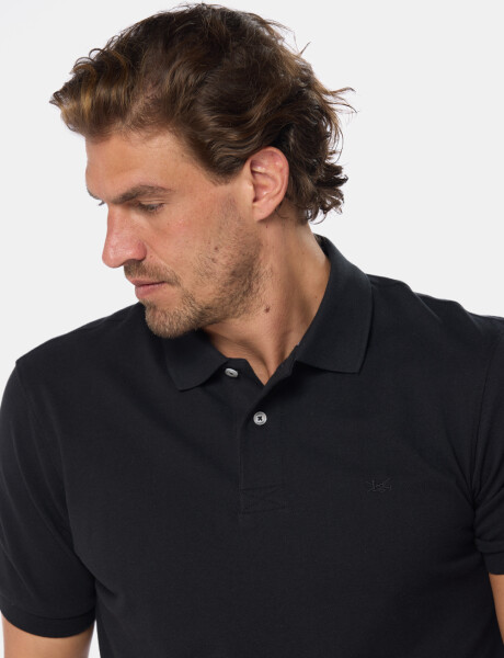REMERA POLO PIQUE Negro