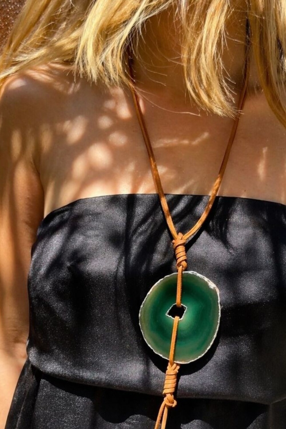 Simple Ágata Necklaces Verde Agua