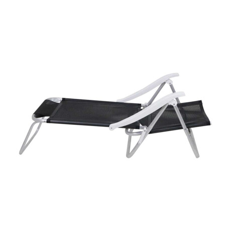 Silla Plegable de Aluminio 6 Posición Negro