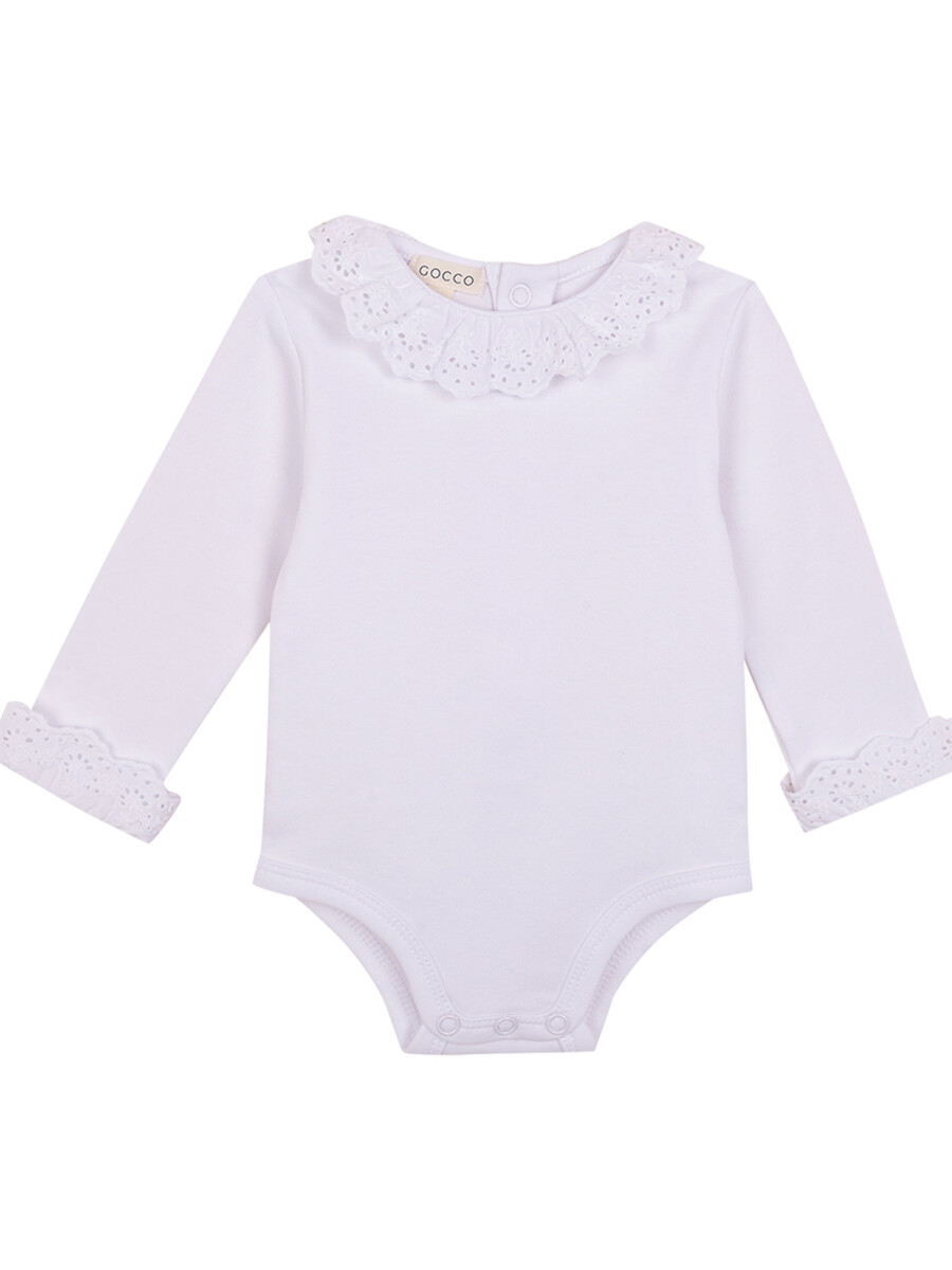 Body Manga Larga Gola Blanco Optico