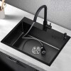 Pileta de cocina DREAM simple acero Negra 60x45x23 cm Pileta De Cocina Dream Simple Acero Negra 60x45x23 Cm