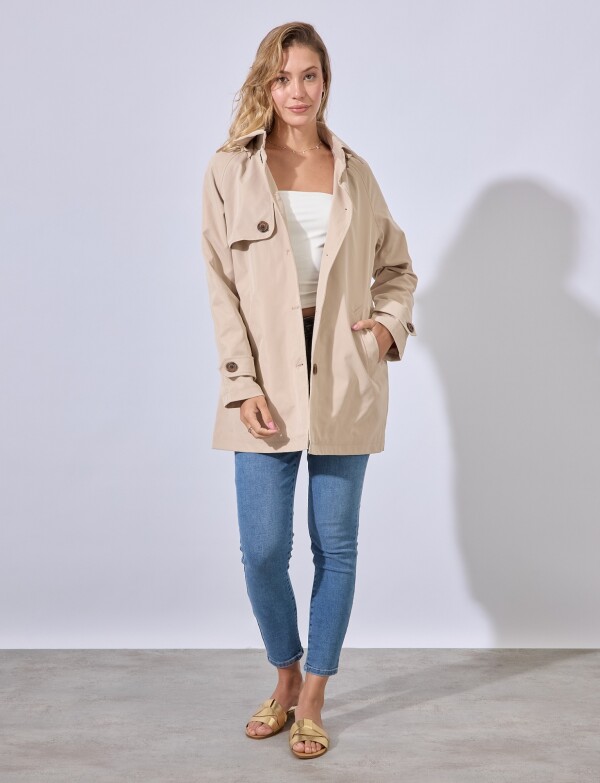 Gabardina Botones BEIGE