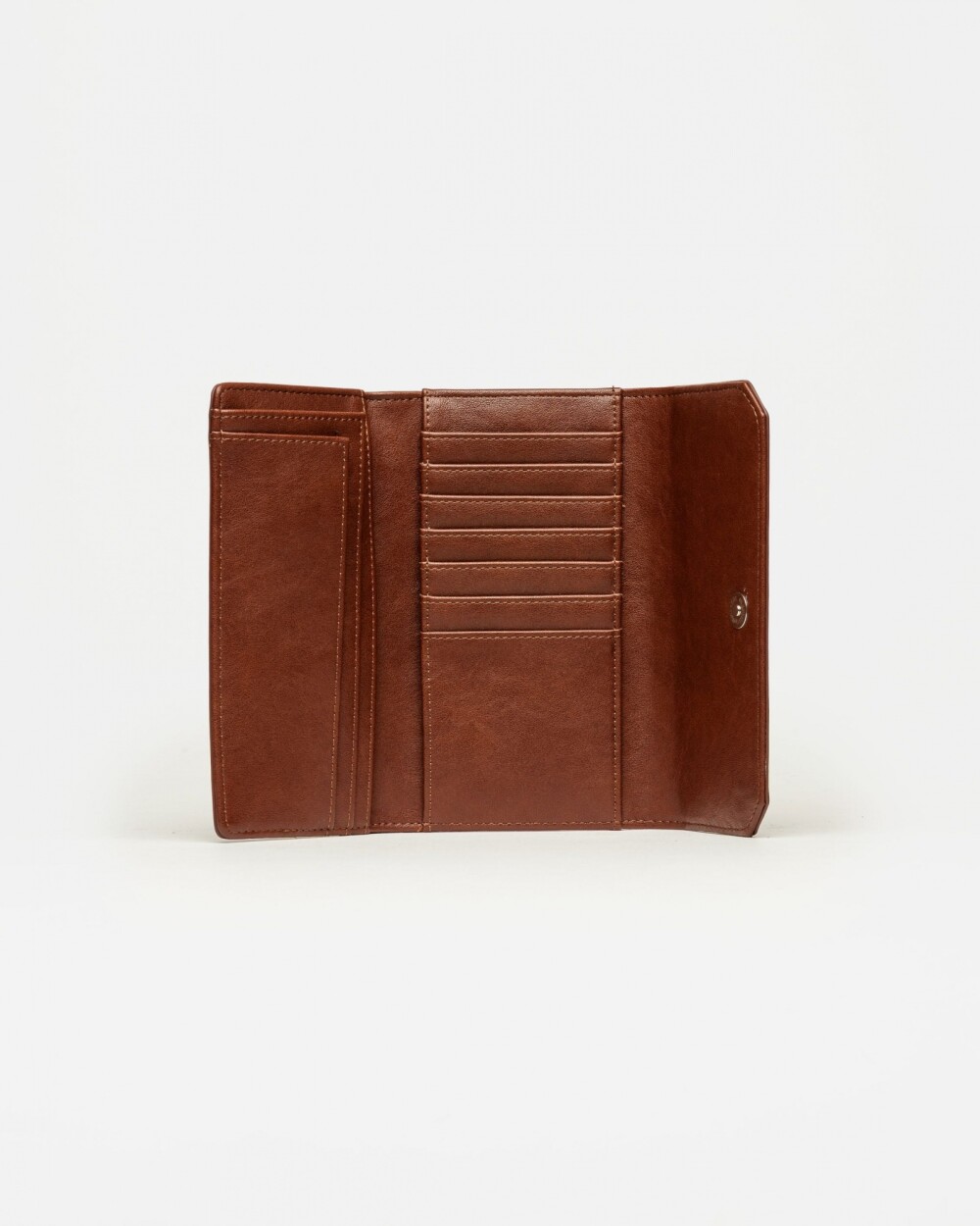 Billetera P&P en efecto cuero Tabaco