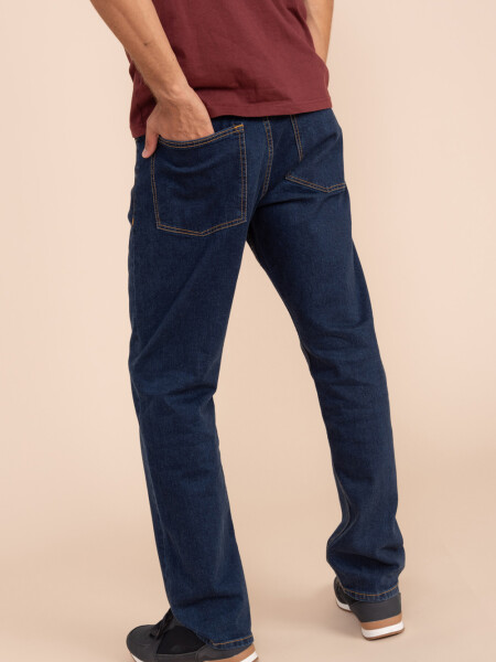 Pantalón de Jean Clásico Azul Oscuro