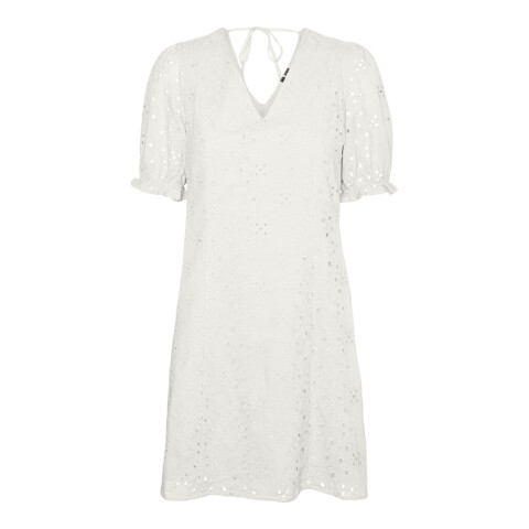 VMHAY 2/4 SHORT EMB DRESS WVN SPE SNOW WHITE