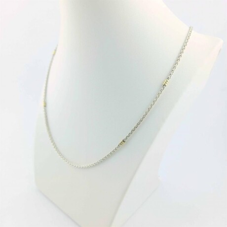 Gargantilla de plata 925 con double de oro 18k. Gargantilla de plata 925 con double de oro 18k.