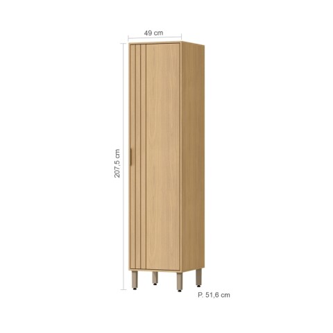 Mueble Panelero Multiusos Linea Gloria 1 Puerta y 5 Estantes - Castaño / Off White Mueble Panelero Multiusos Linea Gloria 1 Puerta y 5 Estantes - Castaño / Off White
