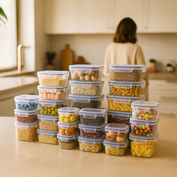 Juego De 56 Tarros Hermeticos Contenedores Recipientes Imback Transparentes Juego De 56 Tarros Hermeticos Contenedores Recipientes Imback Transparentes