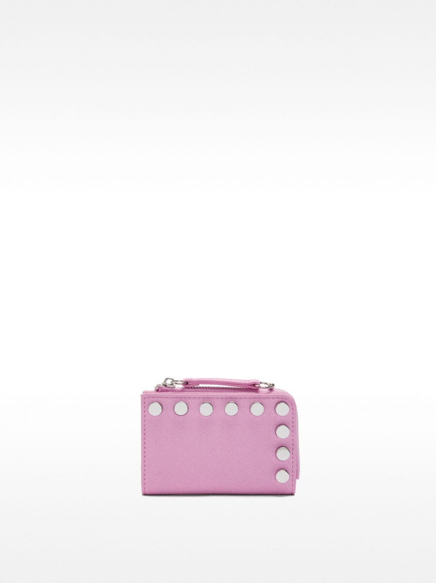 Monedero Con Tachuelas - rosa 