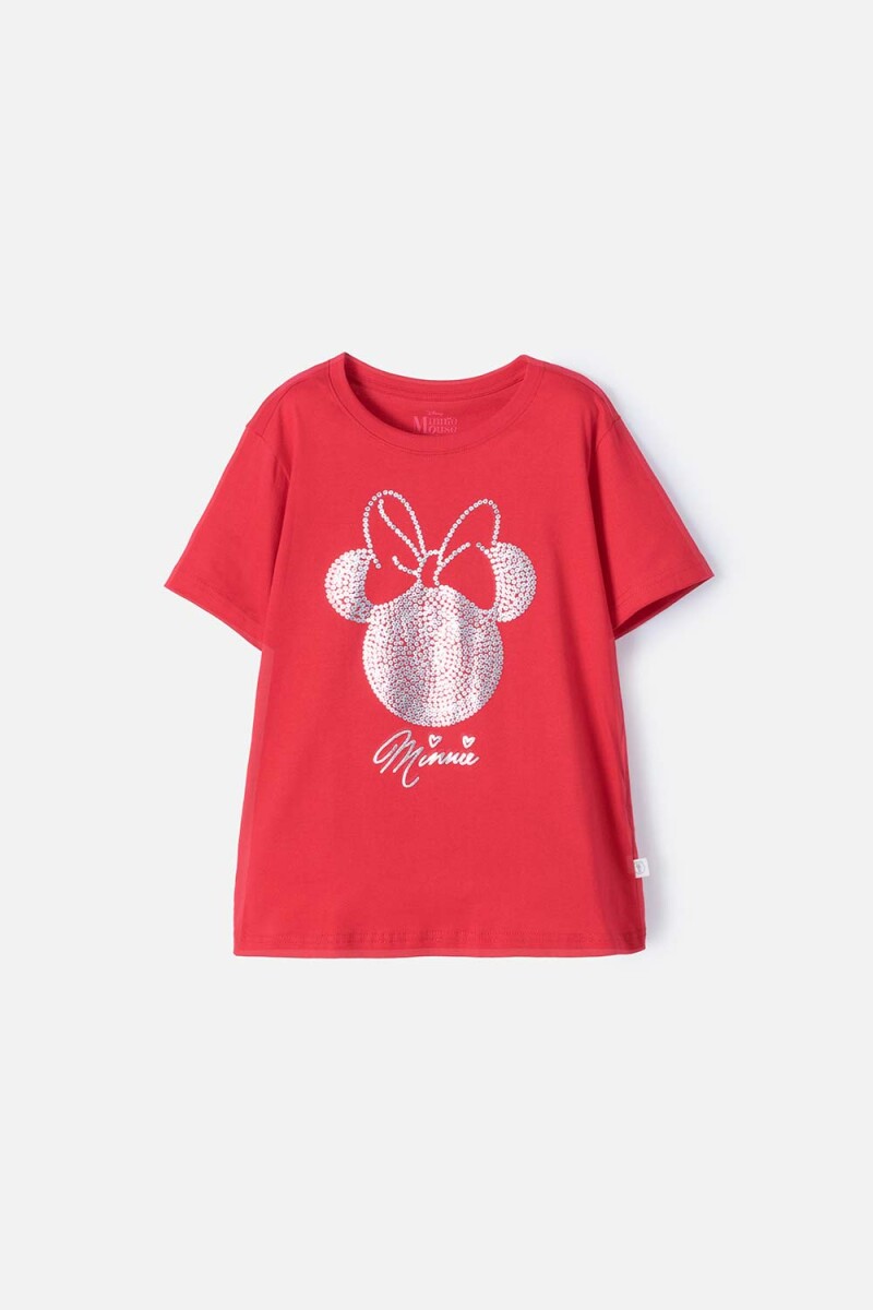 Camiseta niña Minnie - Rojo 