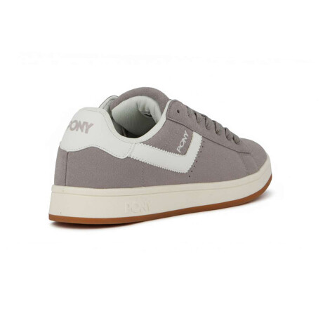 Pony Calzado Lifestyle Square Gamuza Hombre Gris-Blanco