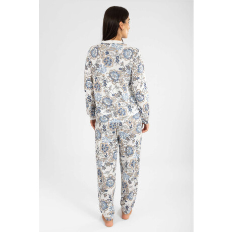 Pijama blue flower Lila
