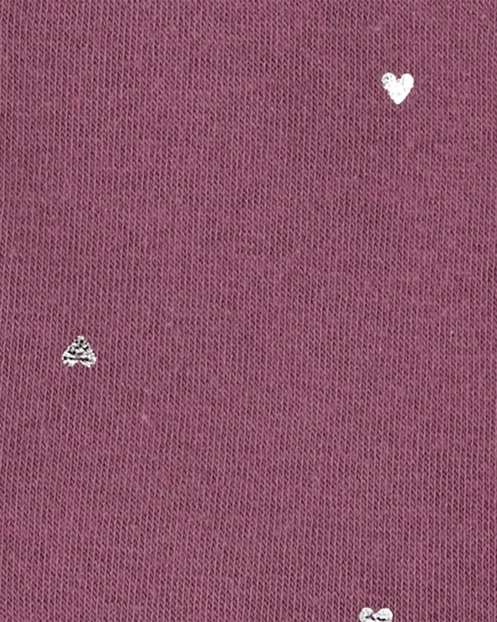 Campera de algodón con felpa con capucha, logo y diseño corazones 0