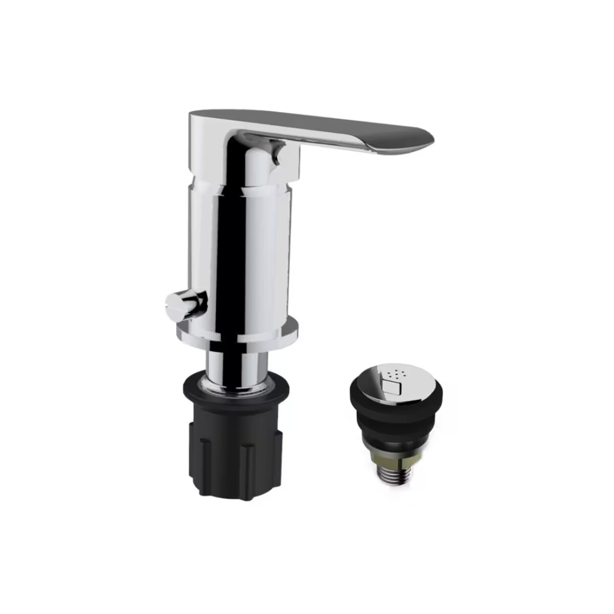 Grifería De Bidet Monocomando Con Transferencia Alassio Cromo 