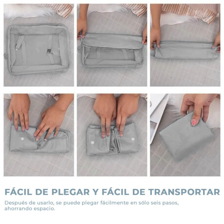 Set X8 Organizador De Viaje Valija Mochila Equipaje Gris
